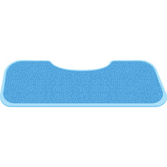 Clean Blue Textured Swimming Pool Shape With Curved Edges Isolated On Transparent Background