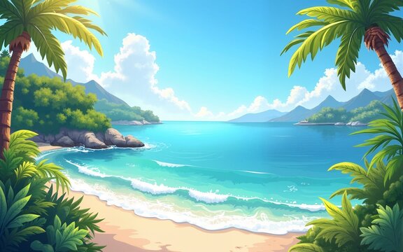 Adventure travel and tour business marketing social media post template. Travel sale web banner, flyer or poster. Travelling agency summer beach holiday promotion banner with brush stroke background. - Powered by Adobe