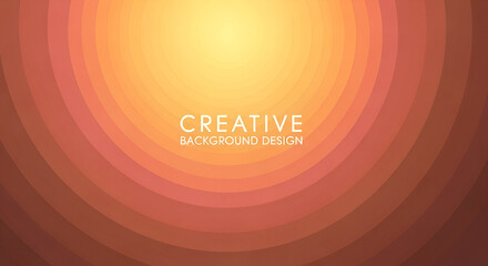 Concentric Circles Gradient Background With Warm Tones