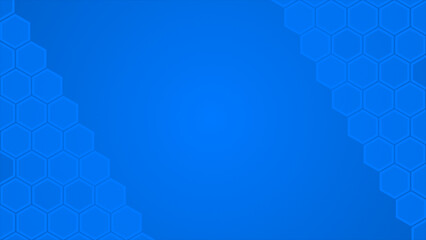 Royal blue color hexagonal shaped tiles futuristic geometrical pattern background