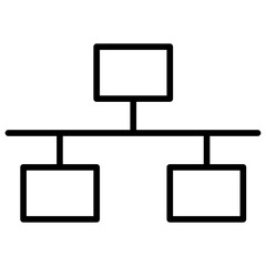 Local Area Network Outline Icon