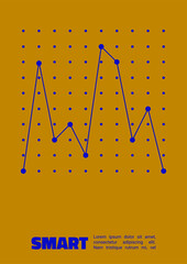 Modern abstract cover templates with inspired by data visualization. Dots and line design. Perfect for scientific reports, business analysis, infographics, and tech backgrounds. Vector format.