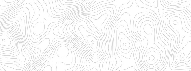 Topographic map seamless pattern contour lines on white background vector illustration for cartography and geography themes
