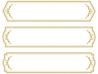 アンティーク/フレーム/タイトル/セット/ゴールド/イラスト/素材