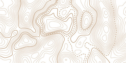 Fototapeta premium Topographic map background geographic line map with elevation assignments.Mountain topographic terrain map background with gold lines texture. Design illustration for wall art, fabric, packaging, web.