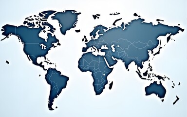 A conceptual image showcasing a global map with marked locations, representing a company's strategy for international growth and market penetration. High quality
