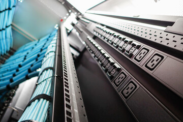 Server Rack Power Supply and Cables