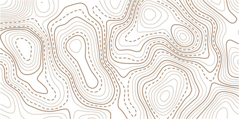 Abstract topo contour map on white background, Topographic map Topographic contour lines map seamless pattern.The concept of a conditional geography scheme and contour line map image.