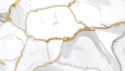 Luxurious white marble texture featuring intricate gold vein patterns, offering an elegant and sophisticated background for upscale interior designs, opulent surfaces, and premium visual presentations