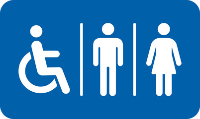Toilet icon. WC sign. Printable sticker of toilet symbol sign with woman wc man handicapped baby icons. Restroom bathroom and change room sign. WC door plate symbol illustration.
