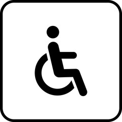Toilet icon. WC sign. Printable sticker of toilet symbol sign with woman wc man handicapped baby icons. Restroom bathroom and change room sign. WC door plate symbol illustration.