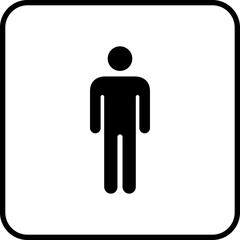 Toilet icon. WC sign. Printable sticker of toilet symbol sign with woman wc man handicapped baby icons. Restroom bathroom and change room sign. WC door plate symbol illustration.