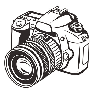 DSLR Camera Icon Vector Design