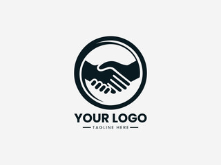 Fototapeta premium Two hands shaking representing partnership trust and successful professional business agreement vector illustration