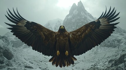 Majestic eagle soars high