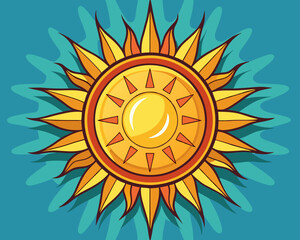 colorful illustration of a sun