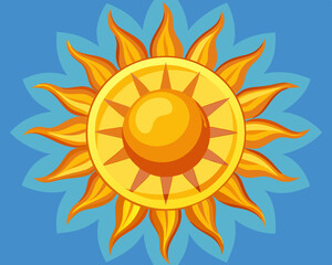 colorful illustration of a sun