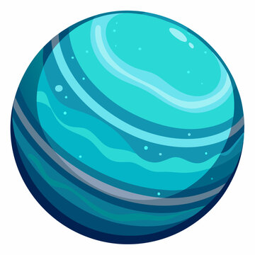 colorful illustration of a uranus planet