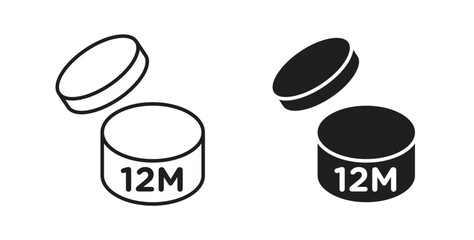 12M icon concept set. Simple icon collection