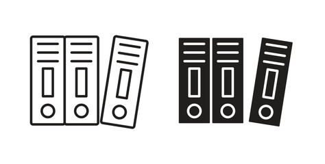 Binder icon concept set. Simple icon collection