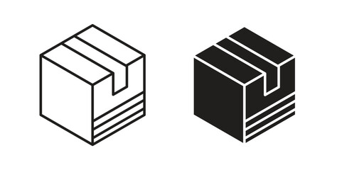 Boxes icon concept set. Simple icon collection