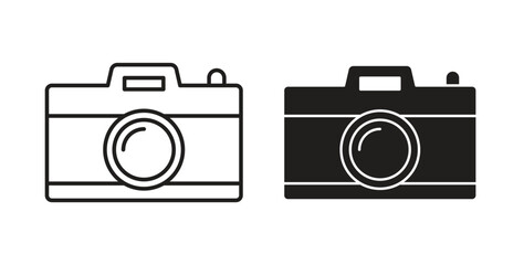 Camera icon concept set. Simple icon collection