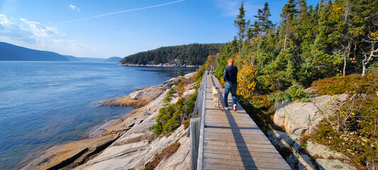 Tadoussac, Quebec, Canada: Pointe-de-l'Islet Trail at the mouth of the Saguenay Fjord