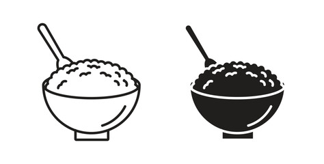 Cereal icon concept set. Simple icon collection