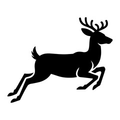 Fototapeta premium deer icon Silhouette vector on white background