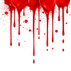 Intense Dripping Red Liquid with Splatter Effect