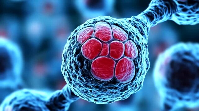 Microscopic world of human alveoli cluster
