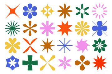 Brutalist abstract geometric shapes