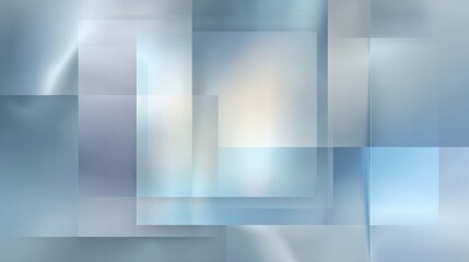 Abstract shapes and soft colors create a calming background scene in a serene blue gradient
