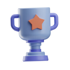 3D trophy with a star-shaped top and ornate base.