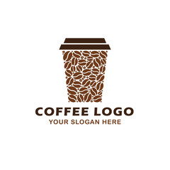 Coffee Logo Template, coffee logo ,café branding logo,  coffee bean pattern icon, hot drink logo, modern coffee shop, café merchandise logo, coffee bean logo, coffee  cup icon, coffee shop asset