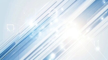 Abstract lines with a light flare over a soft blue background. Useful for technology presentations