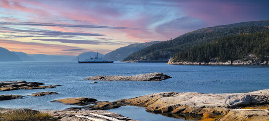 Tadoussac, Quebec, Canada: Pointe-de-l'Islet Trail at the mouth of the Saguenay Fjord