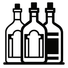 wine bottle and glass