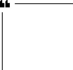 Obraz premium Quote box frame icon set. Monochrome simple horizontal frame. Quotes. Quotation marks. Comment, text box. Speech bubbles with quotation marks. Blank text message box for quotes. Blog post template.