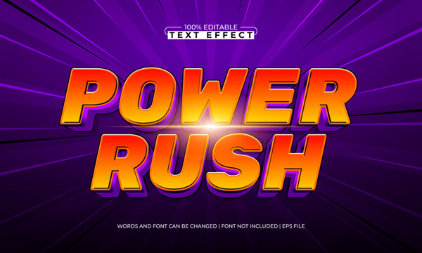 power rush editable esport text effect for team logo and gaming title