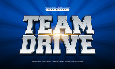 team drive editable esport text effect for team logo and gaming title