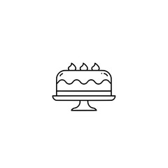 Icon of a cake representing concepts of dessert, celebration, and sweet treats