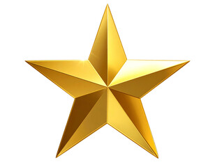 Obraz premium 3D Gold Star with Sparkles and Light Rays PNG