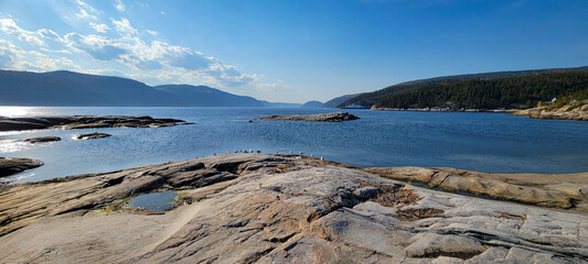 Tadoussac, Quebec, Canada: Pointe-de-l'Islet Trail at the mouth of the Saguenay Fjord