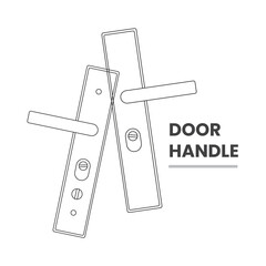 door handle design line art illustration