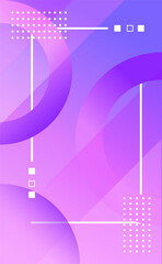 Colorful gradient abstract background with 3D circle and geometric frame, modern pastel design perfect for poster, banner, or digital art.