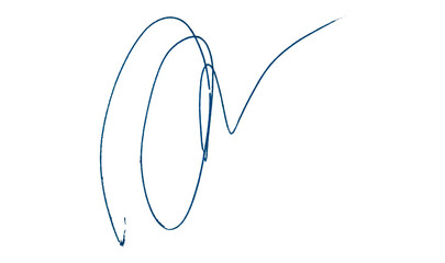 Fototapeta premium Blue Pencil Underline - Hand drawn horizontal chalk, marker or pencil lines. Design element for emphasis, text lines and decoration. Set on transparent background.