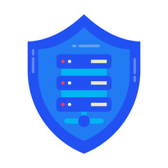 Obraz premium Network and Database Flat Icon | Cloud Computing and Data Server Vector Illustration for Web, App, and Technology Design