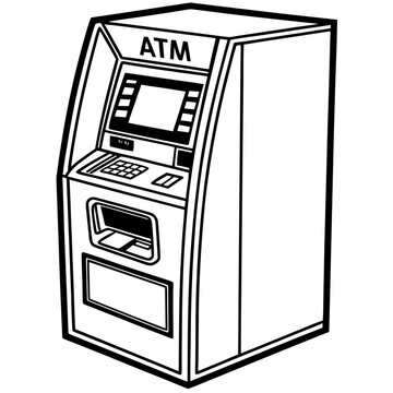 ATM Machine Icon Vector Design