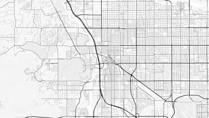 Tucson City Map. Minimalist black and white line art poster for printing, wallpaper, wall art, and map resources for home and office decor